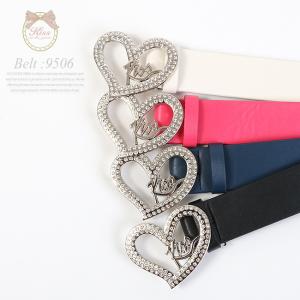 ゴルフウェア レディース ベルト 小物 / ラインストーン付きハートロゴベルト