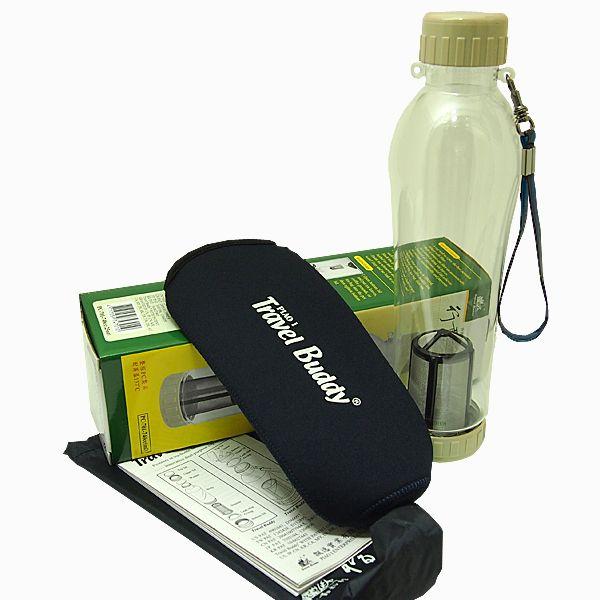 茶漉し付きエコボトル(Travel Buddy/トラベルバディ)PC-701　保温カバーセット