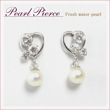 淡水パール・ハートピアス