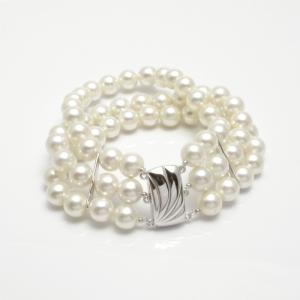 MIKIMOTO ミキモト ペルリータ パール シルバー 925 ブレスレット MIKIMOTO（ミキモト） MIKIMOTO PERLITA ミキモトペルリータ 3連