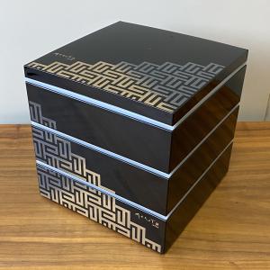 みよし漆器本舗 二段重箱 紀州塗り 6寸 重箱 華もだん シール蓋付（4