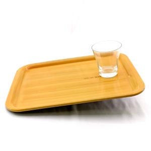 お盆 トレー 滑らない 長手盆 木目塗り ボー...の詳細画像5