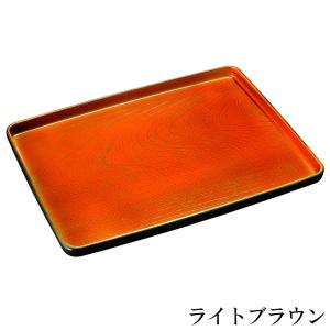 お盆 トレー 滑らない 長手盆 けやき木目彫り...の詳細画像2