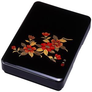 みよし漆器本舗 尺1寸 加伏文庫 黒 山茶花 33cm（A4判） 書類入れ 蓋