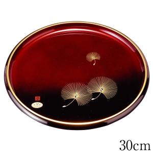 高翆オリジナル商品 武蔵川義則 鳥獣戯画 9寸丸盆 黒 高岡漆器 螺鈿