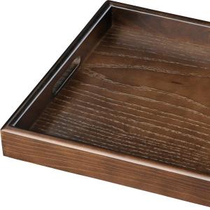 お盆 トレー 木製 長手盆 黒檀調 紀州匠 6...の詳細画像1