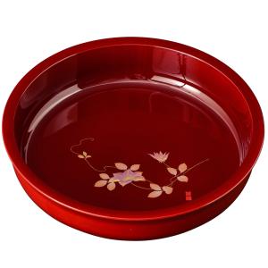 みよし漆器本舗 紀州塗り 6寸 菓子器 菓子鉢 蓋付き 溜 里桜 お菓子