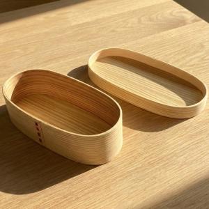 曲げわっぱ 弁当箱 スリム ナチュラル 仕切り...の詳細画像4