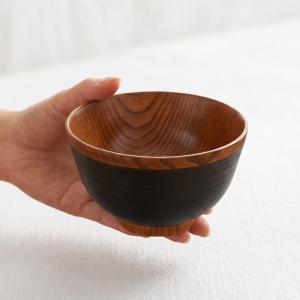 お椀 木製 汁椀 刷毛目 羽反 黒 漆塗り お...の詳細画像1