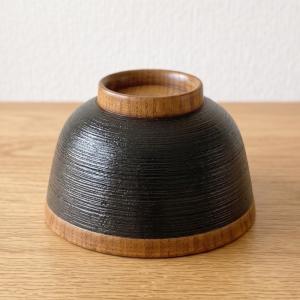 お椀 木製 汁椀 刷毛目 羽反 黒 漆塗り お...の詳細画像4