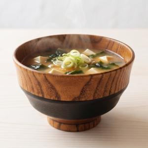 お椀 木製 汁椀 那智 刷毛目 黒・赤 ペア ...の詳細画像1