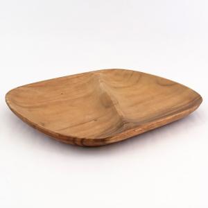 木製 食器 アカシア レクタングルトレー Lサイズ 仕切り付 ランチ