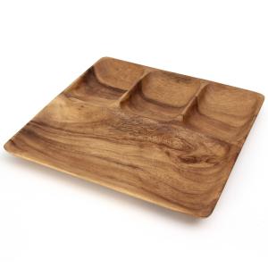 アカシアレクタングルトレーL 仕切付トレー : 住マイル - 通販 - Yahoo