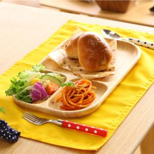 アカシア 食器 スクエアトレー 4仕切り付 ランチプレート 仕切り皿 お