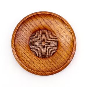 茶托 木製 筋入 漆塗り 12cmの詳細画像3