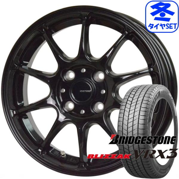 Gスピード G07 5J +38 &amp; ブリヂストン ブリザック VRX3 165/65R14 新品ス...