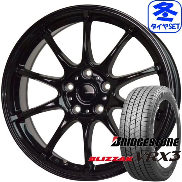 Gスピード G07 6J +53 &amp; ブリヂストン ブリザック VRX3 185/65R15 新品ス...