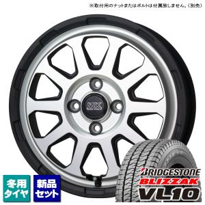 ハイゼット/アトレー/etc ※個人宅配送不可※ ブリヂストン BLIZZAK VL10 145/80R12 80/78N & MADCROSS RANGER 12インチ 4.00B +43 4H 100P スタッドレス｜kit2motojyuku