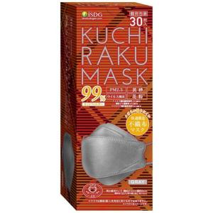 KUCHIRAKU MASK（クチラクマスク）グレー 不織布 1箱（30枚入） 個包装｜kitabadrug-cosme