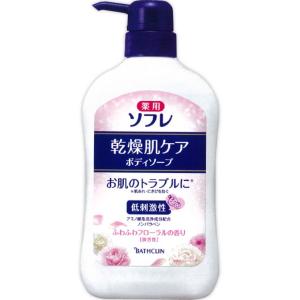 薬用ソフレ 乾燥肌ケアボディソープ 550ml｜kitabadrug-cosme