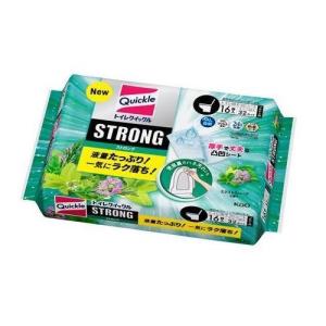 トイレクイックル ストロング トイレ用そうじシート エクストラハーブの香り 詰め替え 1個 16枚入｜kitabadrug-cosme