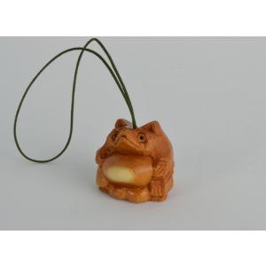 飛騨高山　一位一刀彫　根付　狸 24mm　　伝統工芸品　民芸品　お土産