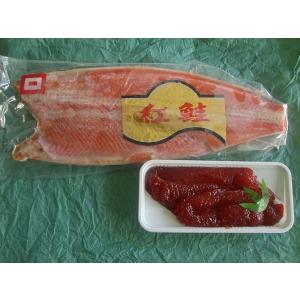 鮭親子セット(トラウトサーモン塩筋子500g+紅鮭フィレ1k...