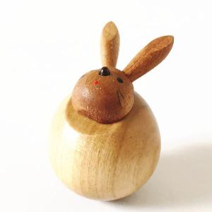 木製の十二支（干支） の 2011 うさぎの起き上がりこぶし 木 雑貨