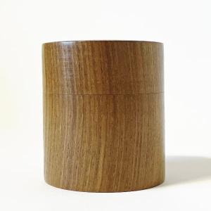 木製 茶筒 大 えんじゅの木 北海道 国産 北海道産 茶器 エンジュ 槐