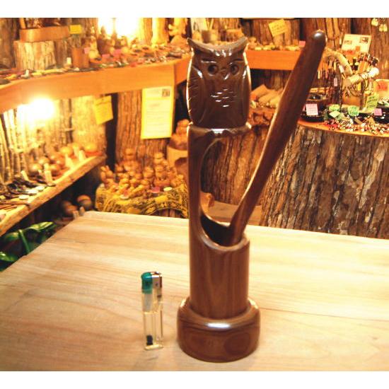 送料無料 ふくろうのくつべら えんじゅの木バージョン 収納タイプ 小 靴べら 木製 北海道