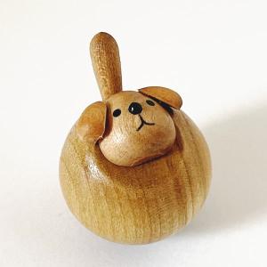 十二支（干支）の おきあがりこぼし とり 白 木製 置物 起き上がり