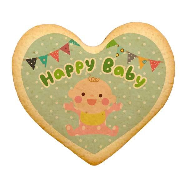 HAPPYBABY_ハート02おめでとうを伝えるメッセージスイーツ 出産祝い 内祝 プチ ギフト 送...