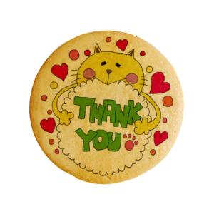 メッセージクッキー Thank YOU ネコ お礼 プチギフト メッセージクッキー 個包装｜kitahama-sweets