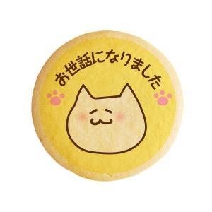 退職の挨拶に人気のお菓子 メッセージクッキー お世話になりました ねこ お礼 プチギフト メッセージクッキー