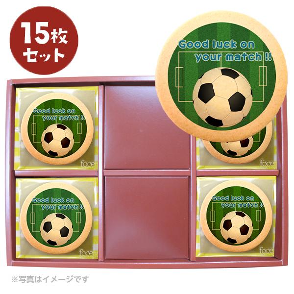 クッキー イラスト プリント メッセージ Good luck on your match サッカー ...