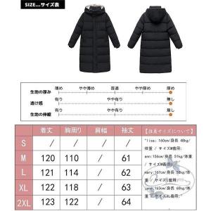 ロングコート レディース 冬 中綿 コート ア...の詳細画像4