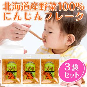 大望 北海道産100% にんじんフレーク40g 3袋セット 無添加 無着色 水分を加えるだけで簡単うらごし野菜