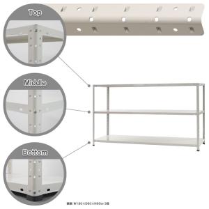 スチールラック 幅180 奥行60 高さ90c...の詳細画像2