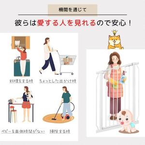 ペットゲート 犬・赤ちゃん脱走防止フェンス 高...の詳細画像1