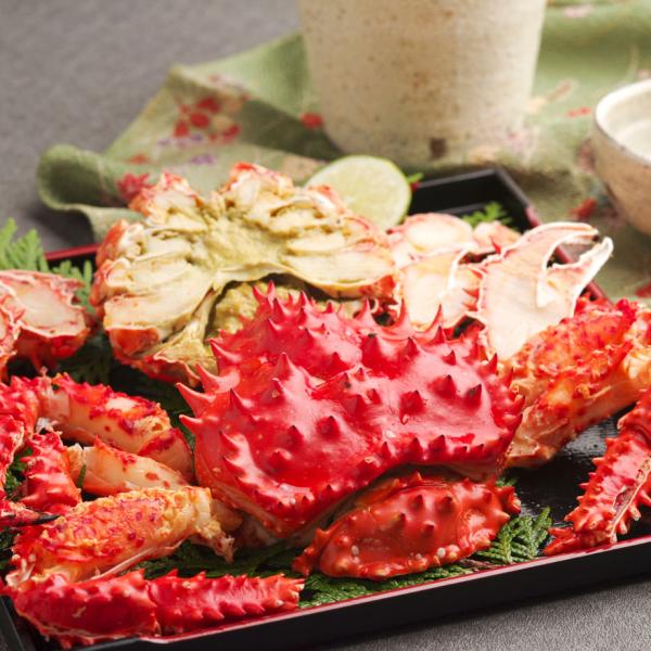 北海道産ゆで花咲がにカット2尾　送料無料　差し入れ　お取り寄せ　お中元　お歳暮　ギフト　贈答品