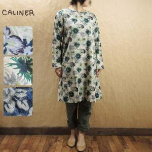 Caliner カリネ コットン スラブ フラワー プリント 長袖 ワンピース 着太郎ヤフー店 通販 Yahoo ショッピング