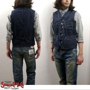 SUGAR CANE シュガーケーン 9オンス ブラック コバート ワーク ベスト