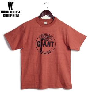 WAREHOUSE ウエアハウス クルーネック 半袖 プリント Ｔシャツ “GIANT” Lot.4601｜kitarou-2