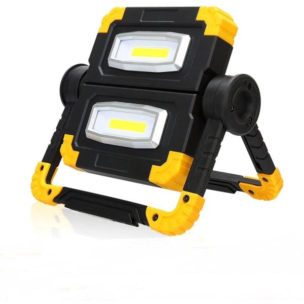 LED 投光器 充電式 作業灯 ワークライト  軽量 360度折り畳み式 20W 屋外防水  緊急照...