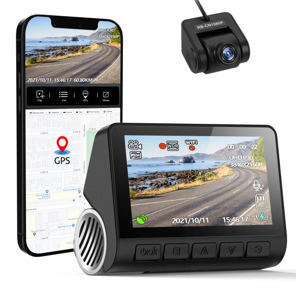 ドライブレコーダー 4K録画 リアカメラ SONYセンサー搭載 WiFi GPS