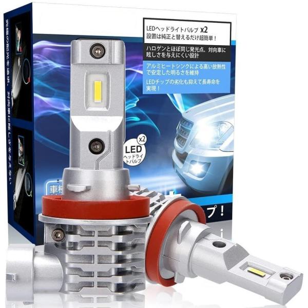 H8 H11 H16 led ヘッドライト 新車検対応 12V/24V車対応(ハイブリッド車・EV車...