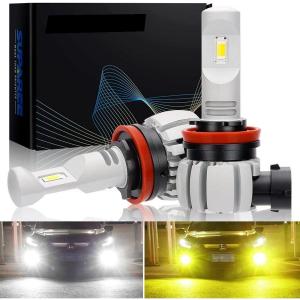 【訳アリ】 SUPAREE PRO H8/H9/H11/H16兼用 2色切り替え ledフォグランプ ヘッドライト ホワイト（6000K）/イエロー（3000K） DC9-24V 40W