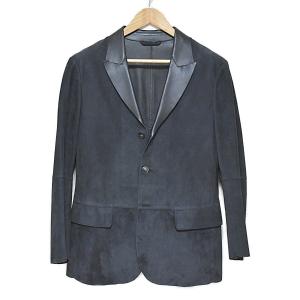 ジョルジオアルマーニ 美品 極上の逸品 ラムレザー スエード メンズ ジャケット ブルゾン 帝王 46 GIORGIO ARMANI
