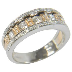 4℃ ヨンドシー K18PG ピンクゴールド ネックレス ダイヤモンド ダブル