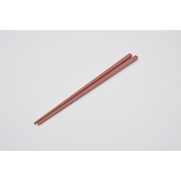 えびす四角箸22cm エンジ